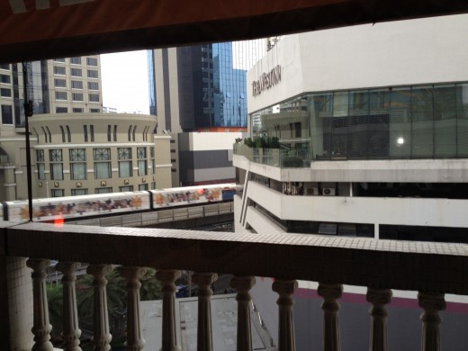 The view outside on Sukhumvit Road Soi 19 and overlooking the luxury Westin Grande Hotel.