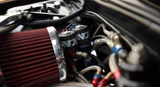 Standard car air filter for better performance and fuel efficiency.
