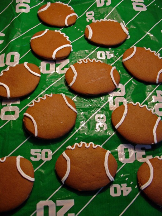 Football cookies.
