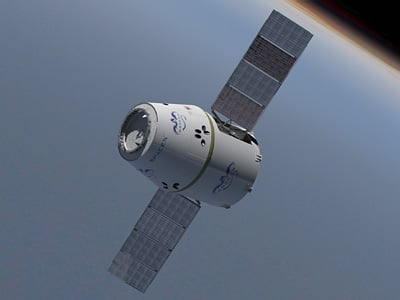 Private corporation, Space X's,  Dragon X Capsule is set to begin supplying the International Space Station in 2012.