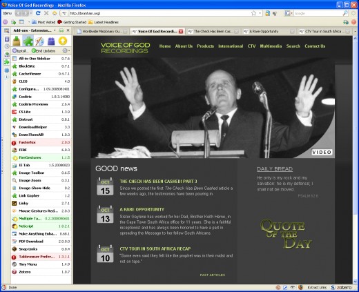 Now testing Snap Links.  Presto we picked three links and got three Tabs.  It WORKS, this was done two months back and no problems.
