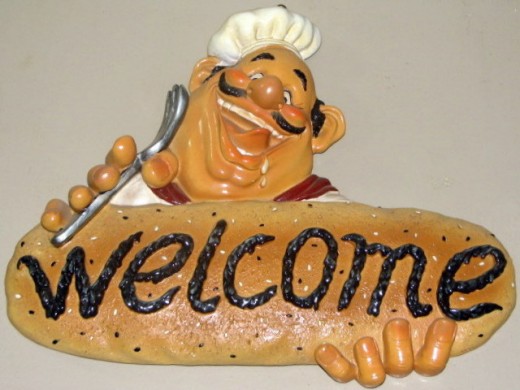 This welcome sign is really tasty! At Baker's Hill
