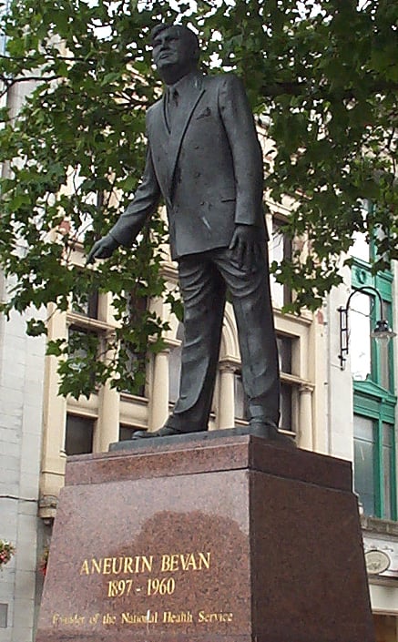 Statue of Aneurin Bevan in Cardiff.