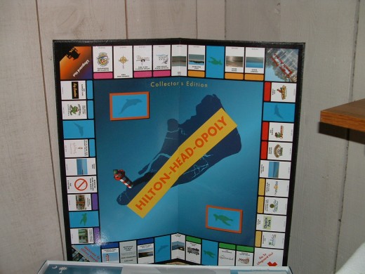 Hilton- Head-Opoly games can be purchased in the gift shop at the welcome center and are a fun way to learn about Hilton Head Island.