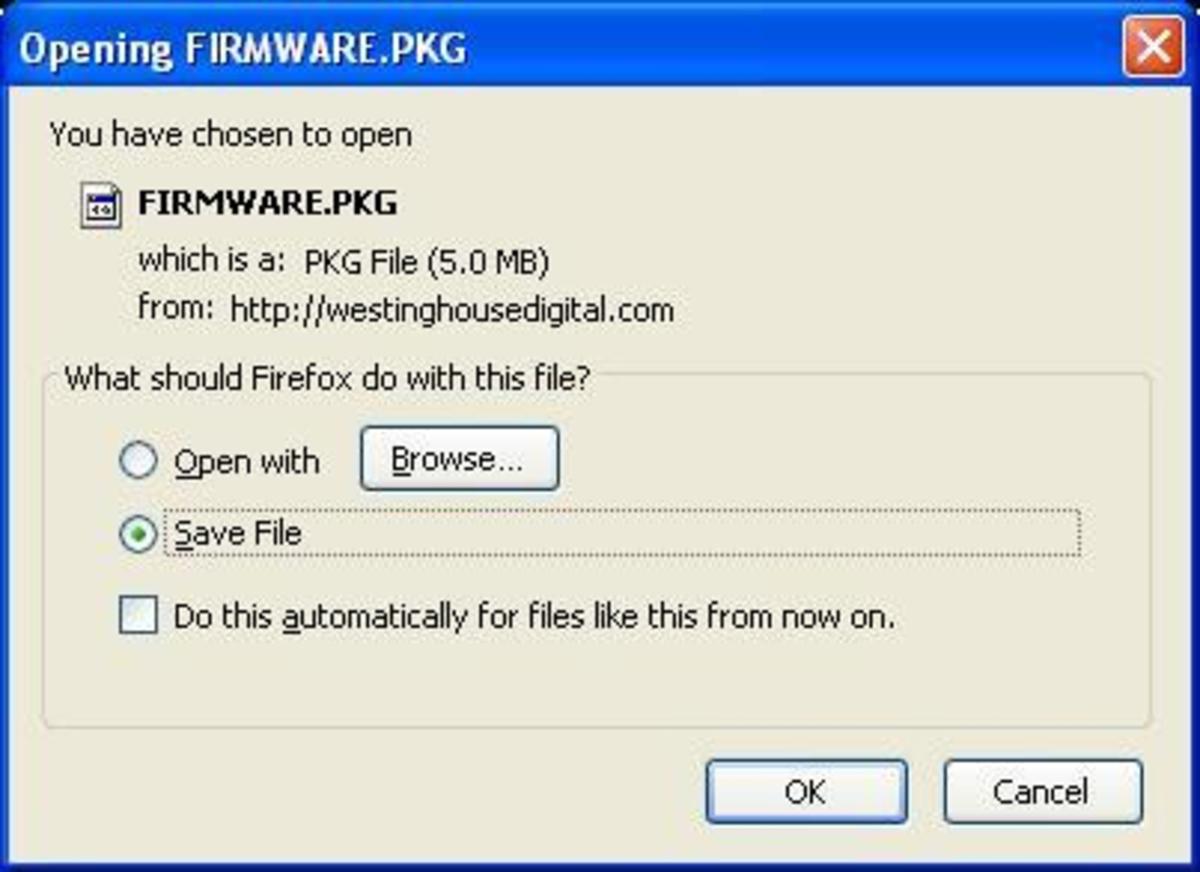 Donanm yazlm gncellemesi bir PKG dosyas olacak, byk olaslkla firmware.pkg olarak adlandrlmtr.