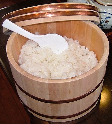 Yup- That's a BARREL of steamed rice. Delicious but carborific!