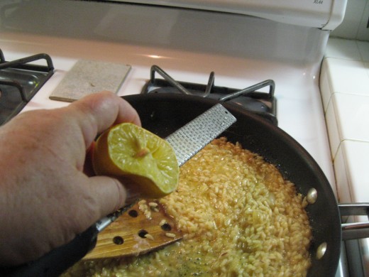 Add about 1 teaspoon of lemon zest. A micro plane works great for this. Add 3 tablespoons of your favorite jar of Pesto.