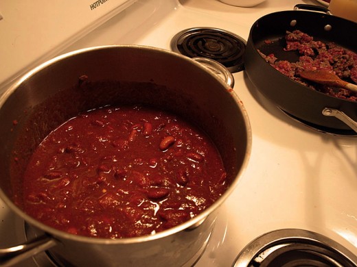 5.  Your chili should look a lot like this at the moment.
