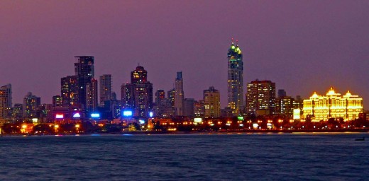 Nariman Point at night
