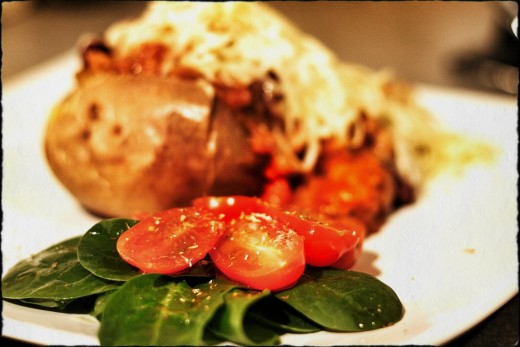 and a side salad