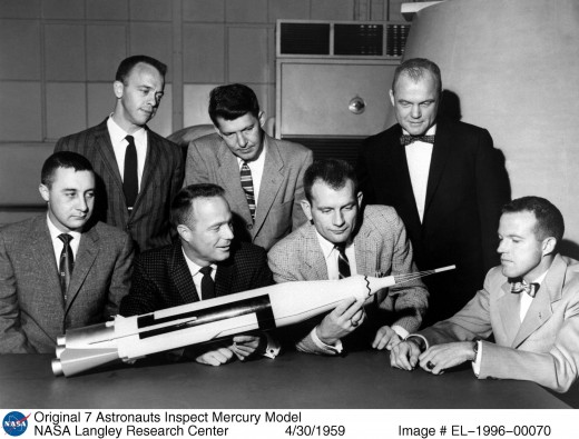 The "Mercury 7" Astronauts.