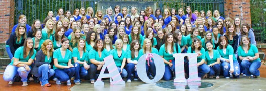 The women of Alpha Omicron Pi, Omega Upsilon Chapter (Ohio University)