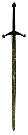 This Scottish Claymore dates to around 1500, but is very similar to the ones being used in Medieval times.