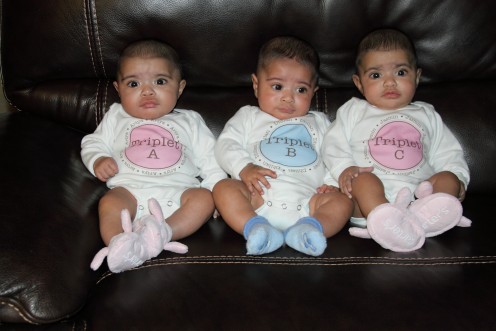 Shah Triplets Baby A: Ariya Baby B: Dhilan Baby C: Jasmin