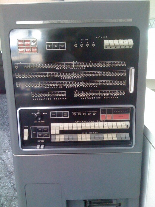 Operator's console of IBM 701 computer