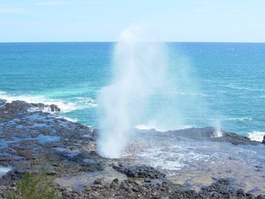 Spouting Horn Blow Hole, Kauai 