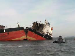 Many ships, including North Korean Navy vessels and this South Korean cargo ship were ripped in two due to the Earth's Wobble. 