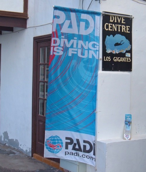 PADI Dive Centre in Los Gigantes. Photo by Steve Andrews