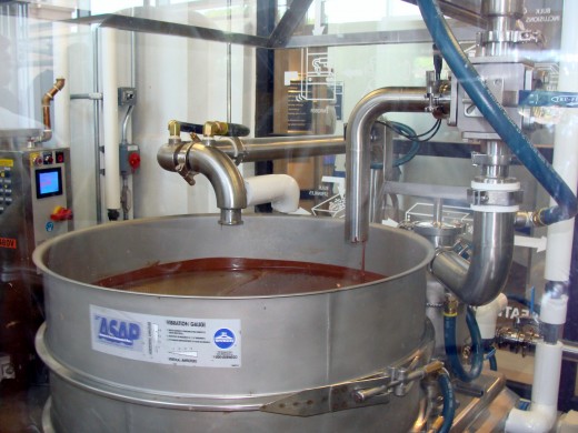 A huge vat of chocolate.  I really wanted to swim in it!