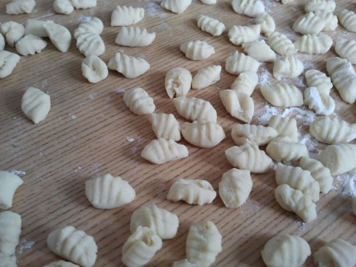 Gnocchi, all shaped and ready to go!