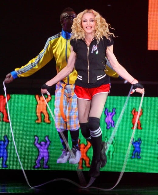 Get into the groove... even Madonna jump ropes!