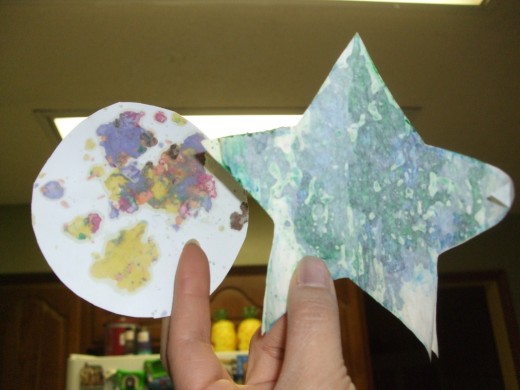 used white paper and parchment paper
