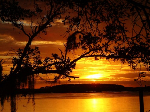 Pinckney Island National Wildlife Refuge sunset. 