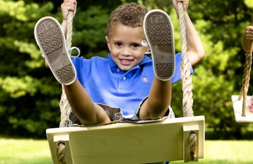Wood tree swing