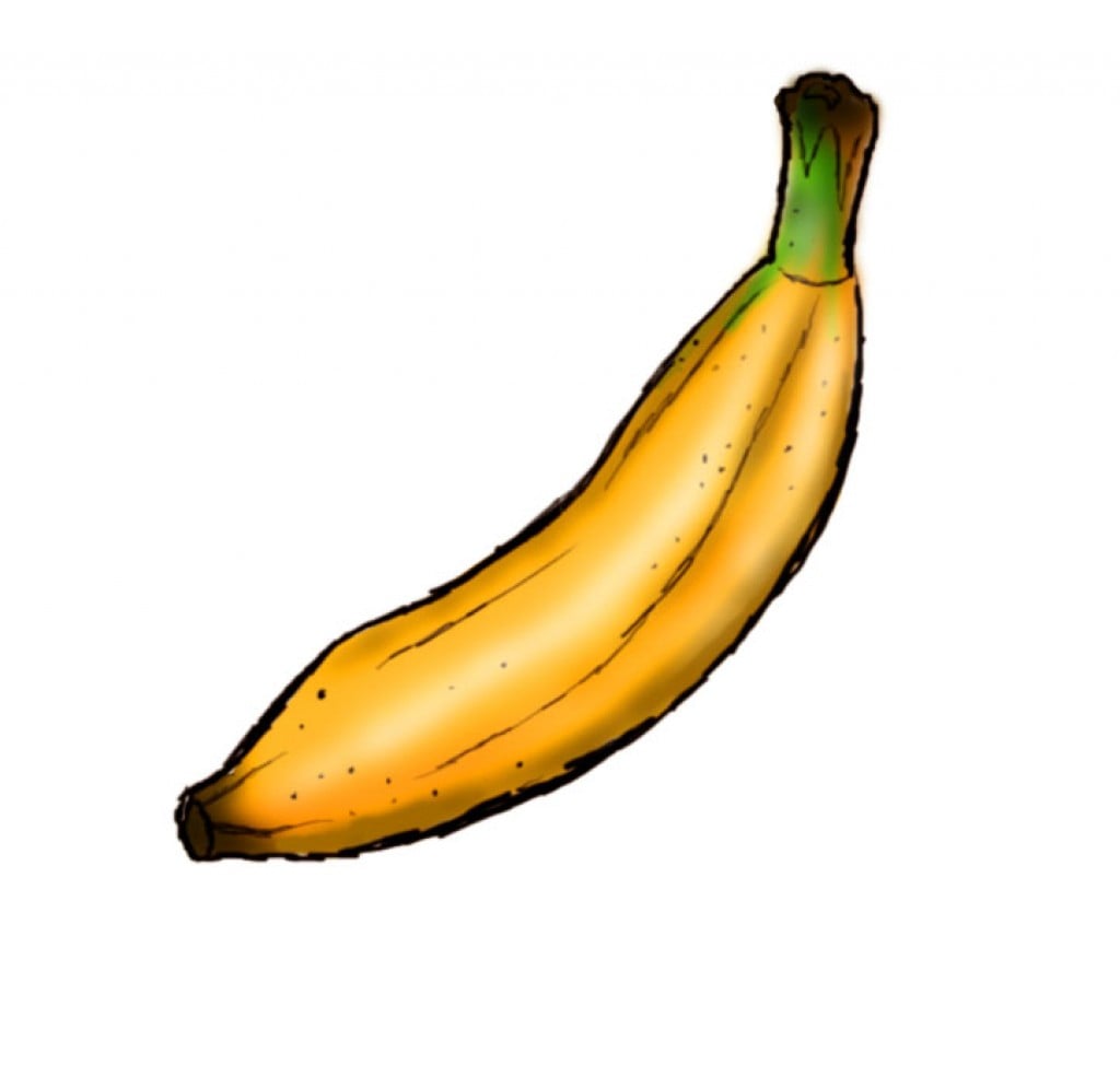 How to draw a banana
