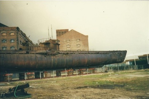 U534 German U boat on Wallasey docks