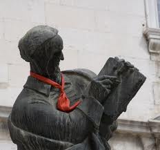 MM at the Fruit Square in Split, also by Ivan Meštrović.The tie on the sculptor is worth noting, since Hrvatska gets its name from its citizens' kravats (or ties) when serving in France.