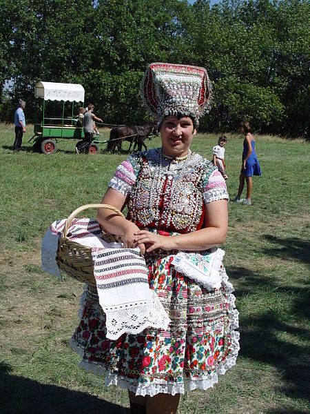 Slovak woman in folklore clothes