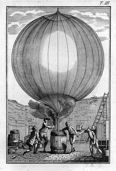 Descrizione delle esperienze della macchina aerostatica dei Signori di Montgolfier. Traduzione dal Francese, Venice, Graziosi, 1784