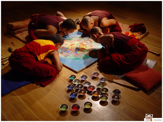 Tibetan sand painting Mandala
