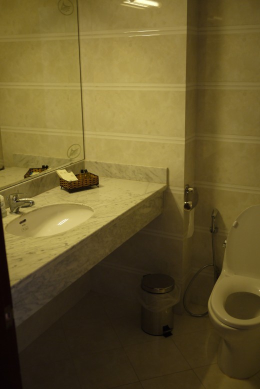 Good size bathroom complete with soap,shampoo and toothbrush.