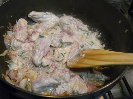 Garlic Chicken wings being cooked