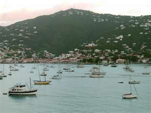 This photograph is of Charlotte Amalie Harbor on St. Thomas.