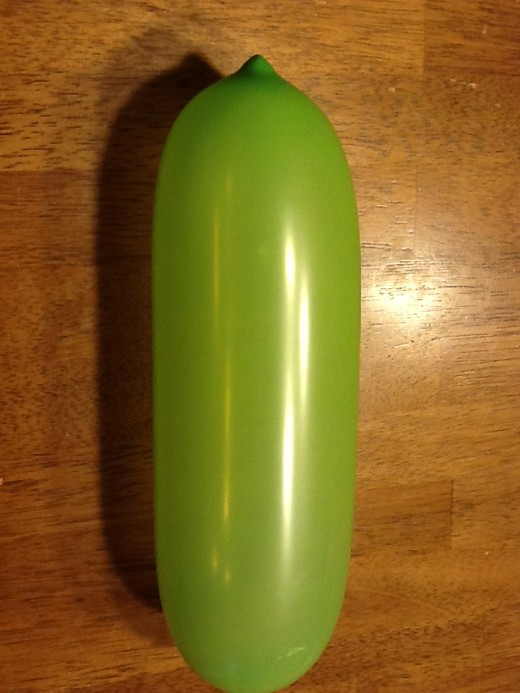 A green balloon