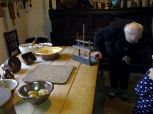 The wooden contraption is a very old mouse trap