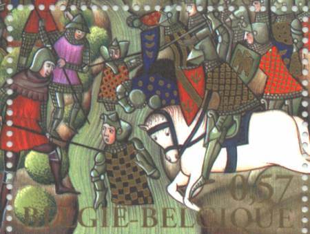 Depiction of the batlle on a stamp