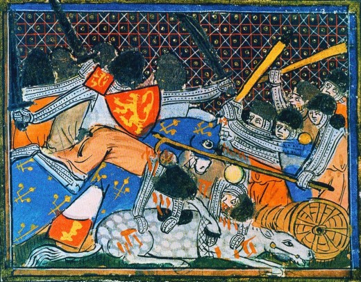Medieval depiction of the battle
