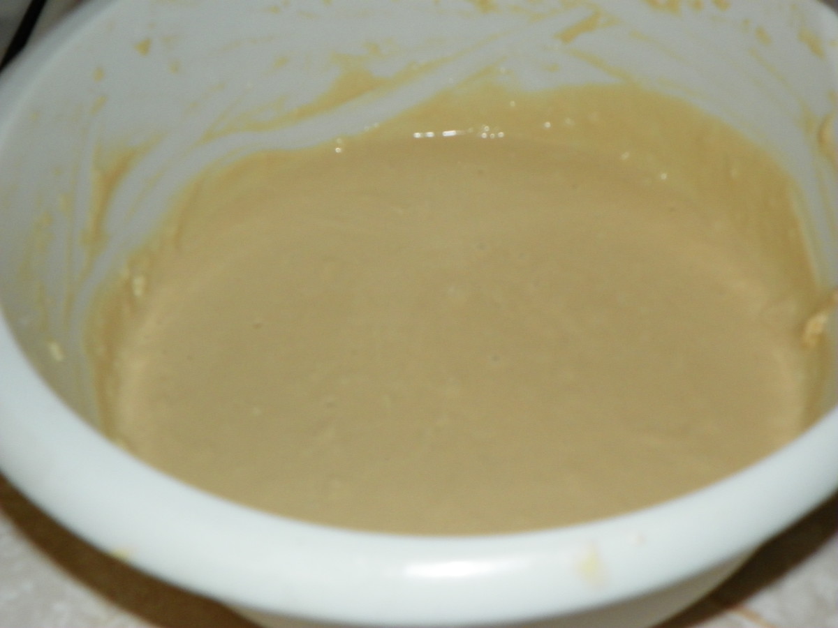 A smooth batter after mixing with a hand mixer for a minute or two.