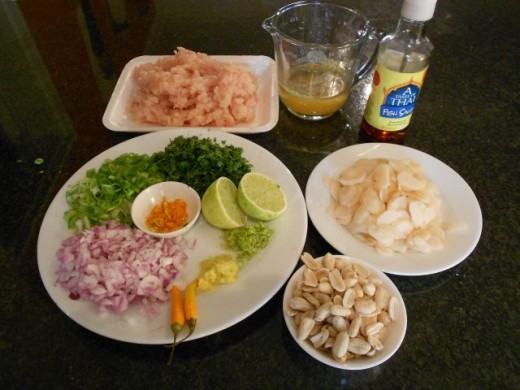 Prepare all the Thai Chicken Cup ingredients before you start cooking the chicken!