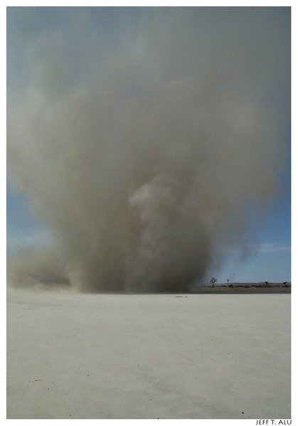 A rather large dust devil, they sometimes can be large and sustained for a period of time.