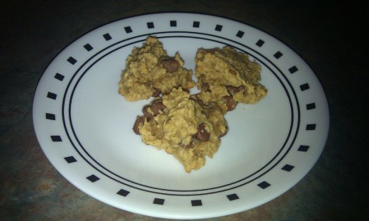 Healthy Peanut butter banana oatmeal chocolate chip cookies