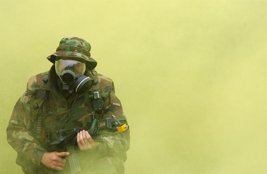 Gas masks were first used in World War I due to the proliferation of chemical weapons.