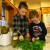 A six year old and four year old can cut the stems off of the cilantro with a butter knife. A six year old and four year old can cut the stems off of the cilantro with a butter knife.