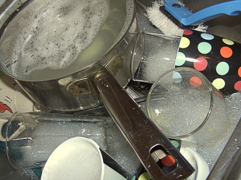 Dirty dishes.