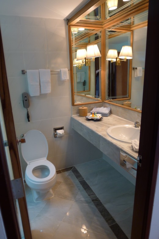 Good sized bathroom.