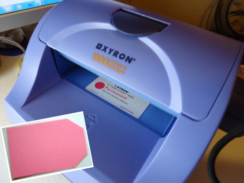 Xyron 500 and paper tag
